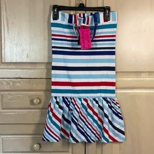 Young dimension girls dress 9-10 years multiple ways to wear boho striped new